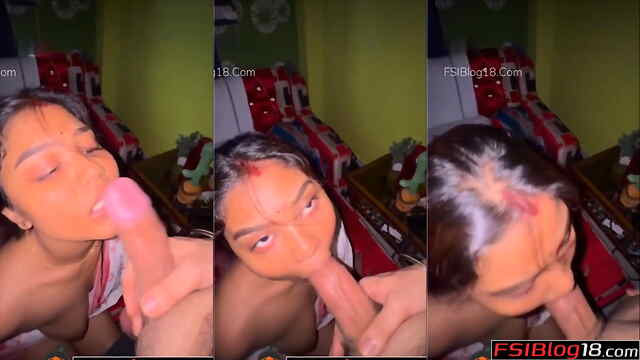 Busty Married Woman Sucks Husbands Friend Risky Desi Taboo Scene