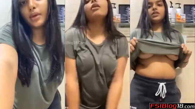 Chubby Desi Girl Bathroom Dance – Busty Amateur Solo Tease