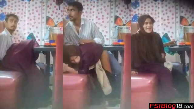 Muslim Hijabi Beauty Seduces Lover in Scorching Restaurant XXX