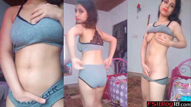 Young Indian girl flaunts her toned body in steamy teen sex scene